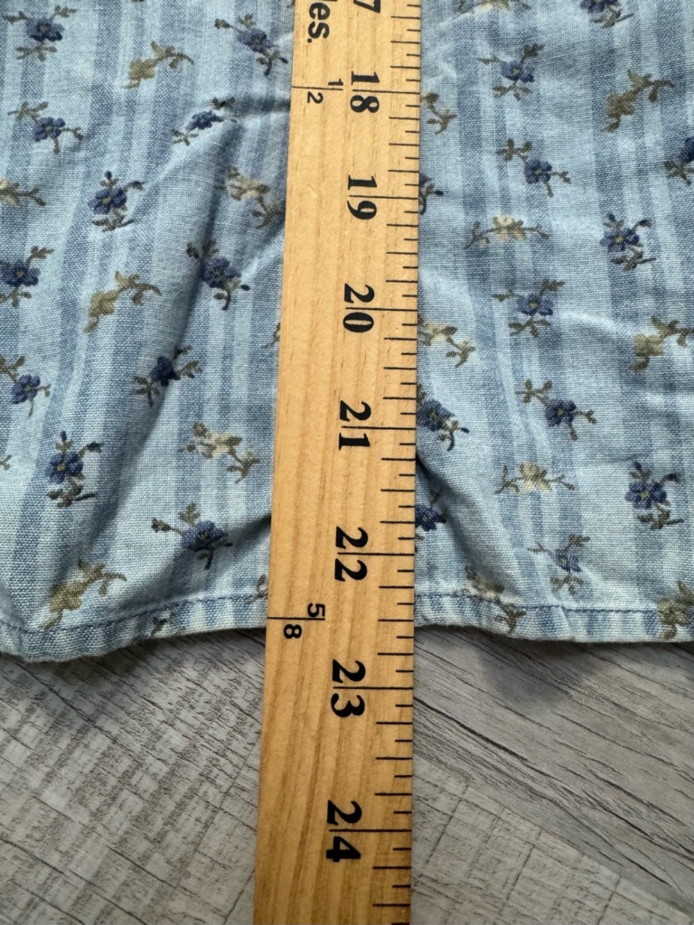 Liz Claiborne Lizwear Jeans Floral Chambray Button Down Shirt Large Cotton - Picture 6 of 7